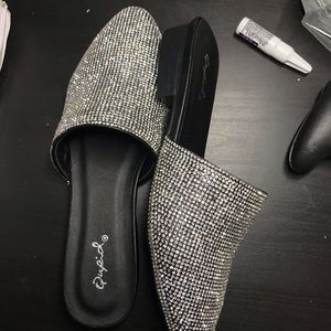 Qupid Rhinestone Embellished Flats